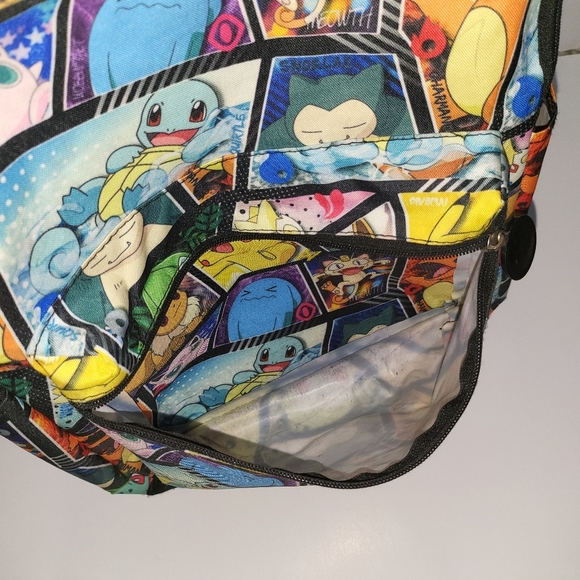 Pokemon All-Over Print Backpack 16" Canvas w/ Lower Pocket + 2 Side Pockets - Picture 11 of 16